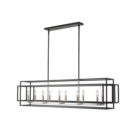 Z-Lite Titania 10 Light Island/Billiard, Black 454-54L-BK-BN